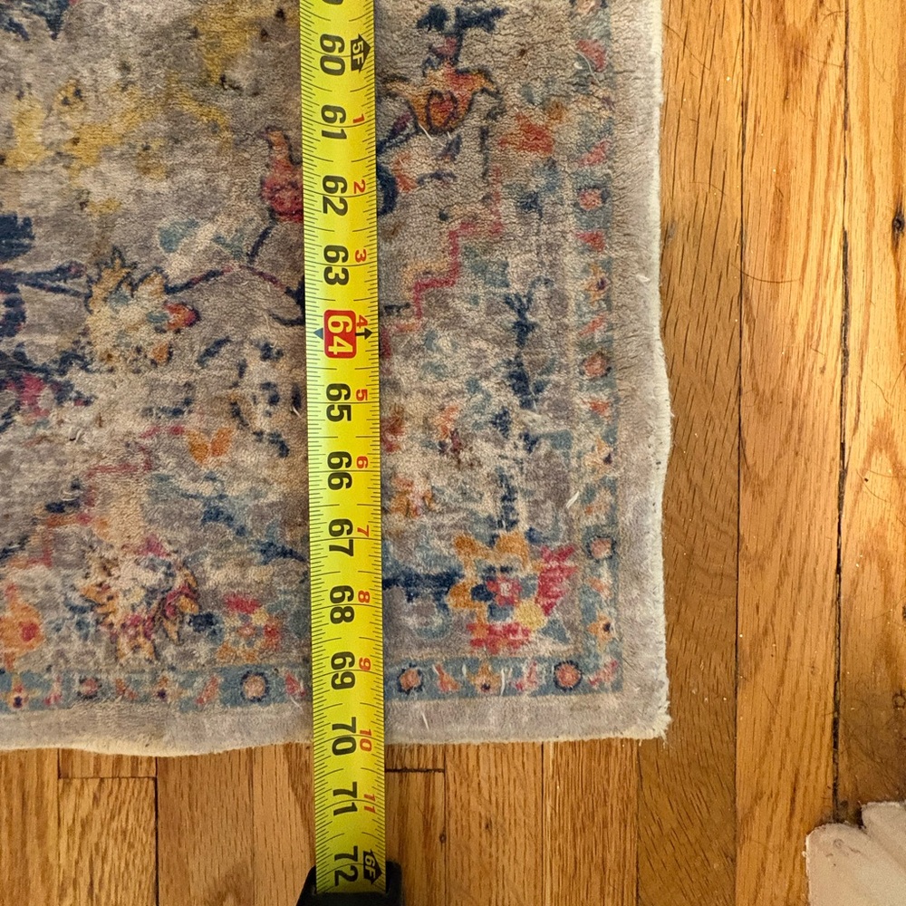 Vintage Style Runner Rug with Floral Pattern - Picture 6 of 8